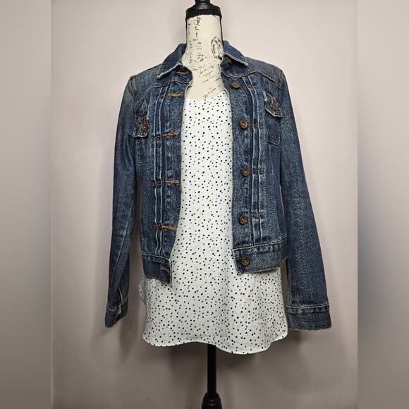 LOFT Women's Sleeveless Blouse Multicolor Polka Dot on White Size M - Picture 9 of 9